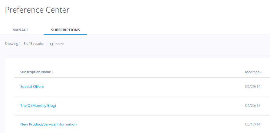 How do I manage the Preference Center and Subscriptions?