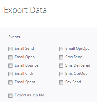 Manage Your Account: Data Transfer - Event Data Exports